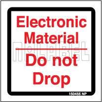 150455 Caution Electronic Do Not Drop Sign Sticker