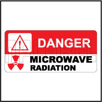 150515 Microwave Radiation Caution Labels Sticker