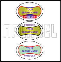 150547 Oval Dome Labels