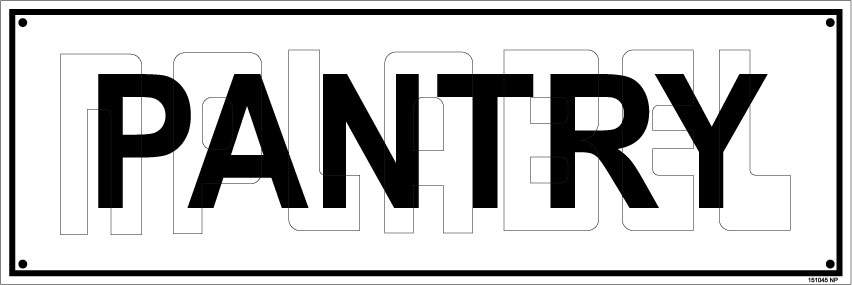 151045 Pantry Sign Sticker 151045 Pantry Sign Sticker