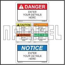 151106ML Customize Safety Caution Metal Labels