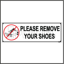 151110ML Remove Your Shoes Sign Name Plate