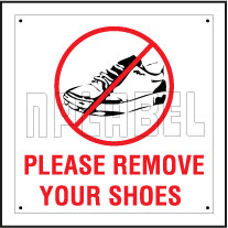 Remove Shoes Sign Printed Signage