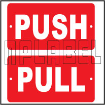 152119 Push/Pull Door Sign Sticker Label