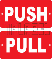 152119 Push/Pull Door Sign Sticker Label 152119 Push/Pull Door Sign Sticker Label