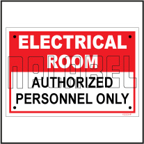 152333ML Electrical Room Sign Name Plates