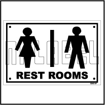 152450 Rest Room Sign Name Plates & Signs