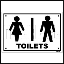 152451 Toilets Sign Name Plates & Signs