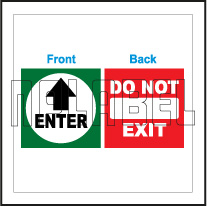 152531 Enter/Do not Exit Sticker Label
