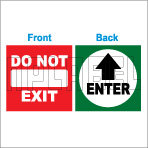 152536ML Exit/Do not Enter Sticker Label