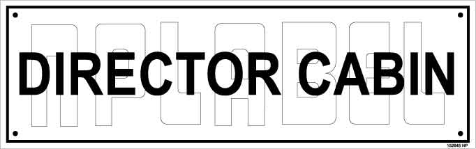 152645 Director Cabin Name Plates 152645 Director Cabin Name Plates
