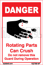 152798 Keep Hands Clear Labels & Sticker 152798 Keep Hands Clear Labels & Sticker