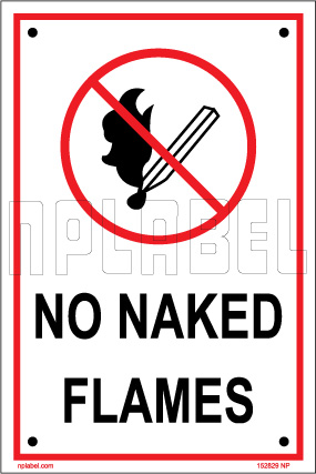 152829 No Naked Flames Name Plates & Signs 152829 No Naked Flames Name Plates & Signs