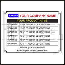 152960 Customize Metal Labels