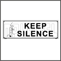 153203 Keep Silence Sign Name Plate