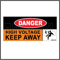 153279 DANGER High Voltage Keep Away