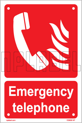 153608 Emergency Telephone Name Plate & Signs 153608 Emergency Telephone Name Plate & Signs