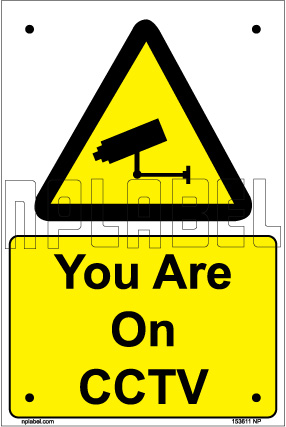 153611 Your are on CCTV Sticker Signs 153611 Your are on CCTV Sticker Signs