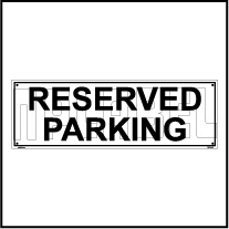 153614 Reserved Parking Name Plate