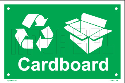 153621 Carboard Waste Dustbin Label 153621 Carboard Waste Dustbin Label
