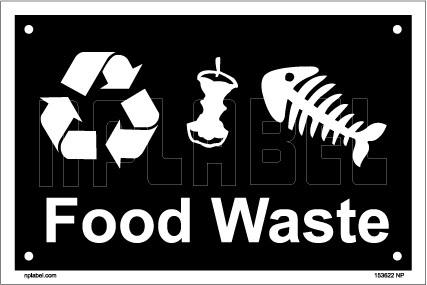 153622 Food Waste Dustbin Label 153622 Food Waste Dustbin Label