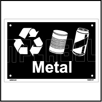 153623 Metal Waste Dustbin Label