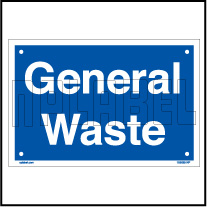 153625ML General Waste Dustbin Metal Label