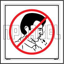 160004 Do Not Spit Sign Sticker