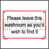 160011 Notice Board Sticker for toilets
