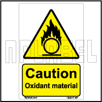 160017 Caution Oxidant Material Stickers