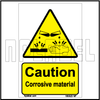160023 CAUTION Corrosive Material Signs Stickers 160023 CAUTION Corrosive Material Signs Stickers