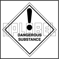 160033 DANGEROUS SUBSTANCE Stickers