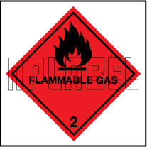 160034 Flammable Gas Stickers