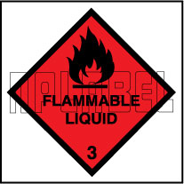 160036 Flammable Liquids Signs Stickers