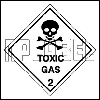 160049 Toxic Gas Stickers