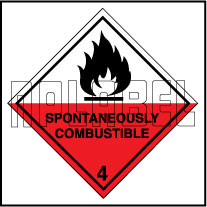 160052 SPONTANEOUSLY COMBUSTIBLE Signs Sticker