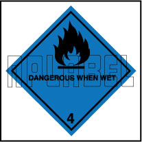 160054 DANGEROUS WHEN WET Signs Stickers