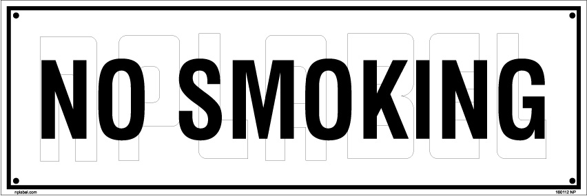 160112 No Smoking Name Plates 160112 No Smoking Name Plates