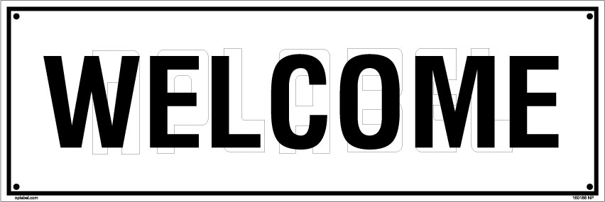 160186 Welcome Name Plate 160186 Welcome Name Plate