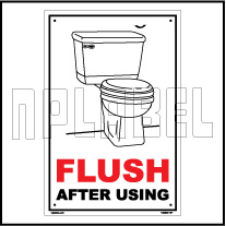162502 Flush Toilets Labels & Signs