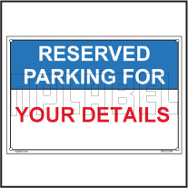162512 Reserved Parking Custom Name Plate