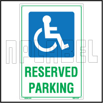 162513 Disable Parking Sign Name Plate