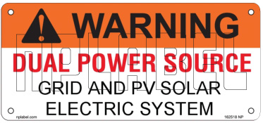 162518ML Customize Dual Power Supply Warning Metal Labels 162518ML Customize Dual Power Supply Warning Metal Labels