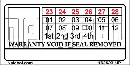 162523 Customize Warranty Void Seal Label 162523 Customize Warranty Void Seal Label
