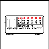 162523 Customize Warranty Void Seal Label