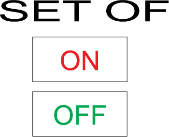 162549 ON-OFF (SET) Labels