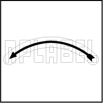 162555L Left Arrow Metal Labels