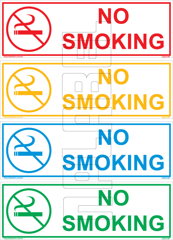 162574 No Smoking Sticker 162574 No Smoking Sticker