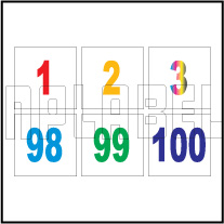 162578 Serial Number 1 to 100 Sticker SET 162578 Serial Number 1 to 100 Sticker SET