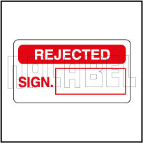 420003 Quality Control Sticker - Rejected